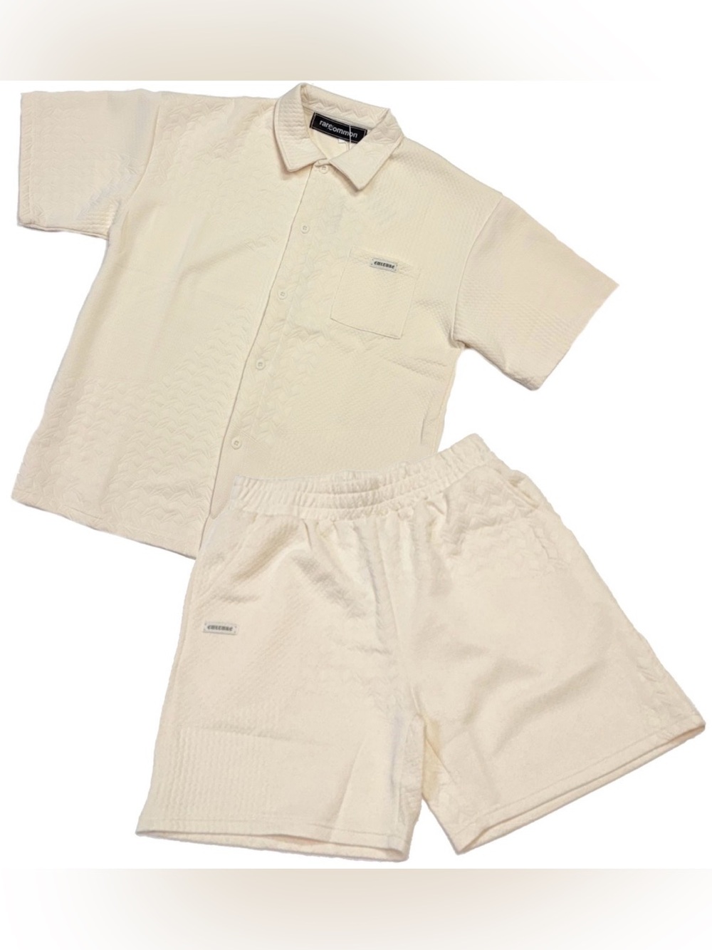 Rare Common Jacquard Button Short Set

Style# RCT-2506

Color: Off White